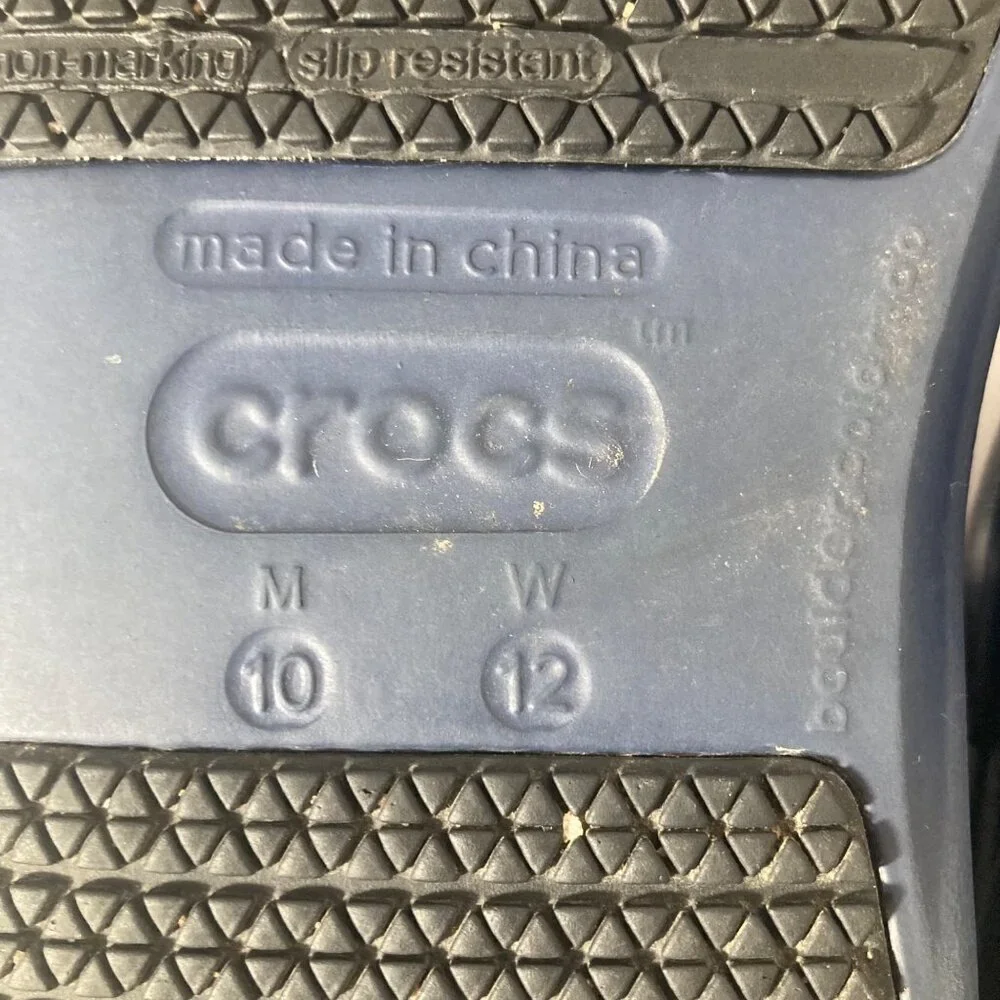 Crocs Slip Resistant Shoes W12 M10 Blue‎ Bistro Clogs